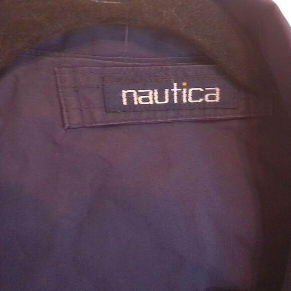 Vintage Nautica Reversible Bomber Blue Plaid Windbreaker Size Medium - Picture 2 of 12